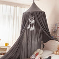 Princess Decor Canopy for Kids Bed, Soft and Durable Bed Canopy for Girls Room Tent Canopy Dreamy Mosquito Net Bedding, Children Reading Nook Canopies Indoor(Grey)