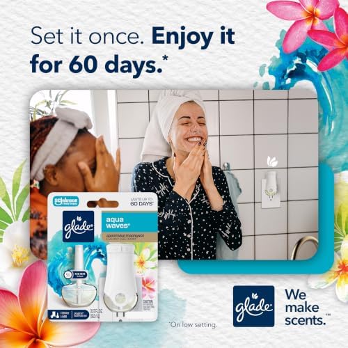 Glade PlugIns Air Freshener Refills, Aqua Waves, 5 Count