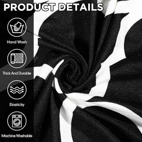 Peryiter 2 Pcs Black Couch and Loveseat Sofa Covers,2 Size