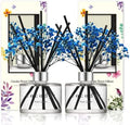 COCODOR Preserved Real Flower Reed Diffuser/Pure Cotton / 6.7oz(200ml) / 2 Pack/Reed Diffuser Set, Oil Diffuser & Reed Diffuser Sticks, Home Decor & Office Decor, Fragrance and Gifts