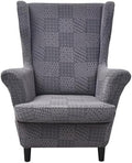 HZDHCLH Wingback Chair Slipcovers 2 Piece,Stretch Spandex Wingback Chair Covers for Living Room Armchair,Washalbe Sofa Slipovers