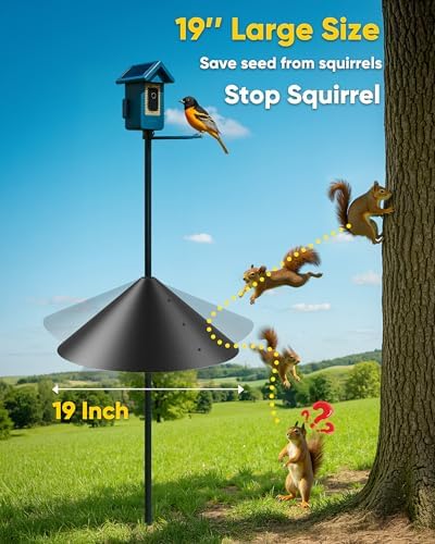 19 Inch Metal Squirrel Baffle for Bird Feeder Pole