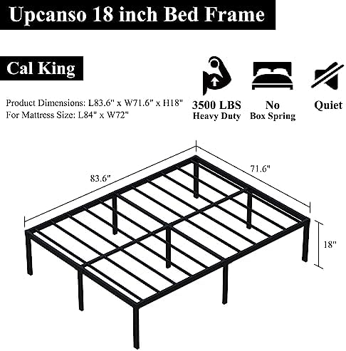18 Inch California King Bed Frames Platform with High Storage