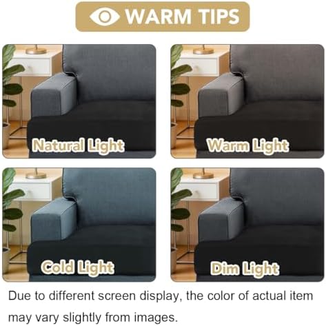 H.VERSAILTEX Stretch Velvet 3 Piece T Cushion Sofa Slipcovers - Individually Fitted Cushion Covers for 3 Cushion Couch - Stay in Place (Black)