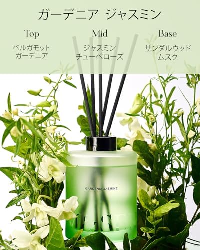 M&SENSE Reed Diffuser Set, Gardenia Jasmine, 17 oz Natural Essential Oil