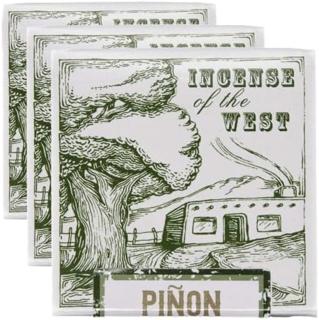 Incienso de Santa Fe - Piñon Natural Wood Incense Bricks Without Holder, 40 Count - Made in the USA (Pack of 3)