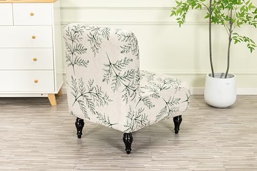 Eco-Ancheng Armless Chair Slipcover Removable Armless Accent Chairs Covers Washable Armless Slipper Chair Slipcover Printed Armless Chair Furniture Protector Covers for Living Dining Room Hotel