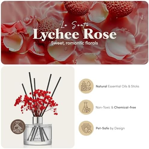 Reed Diffuser Set, Lychee Rose, 6.7fl oz / 200 ml