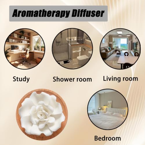 Flower Rose Wooden Pallet C Ceramic Essential Oil Mini Diffuser