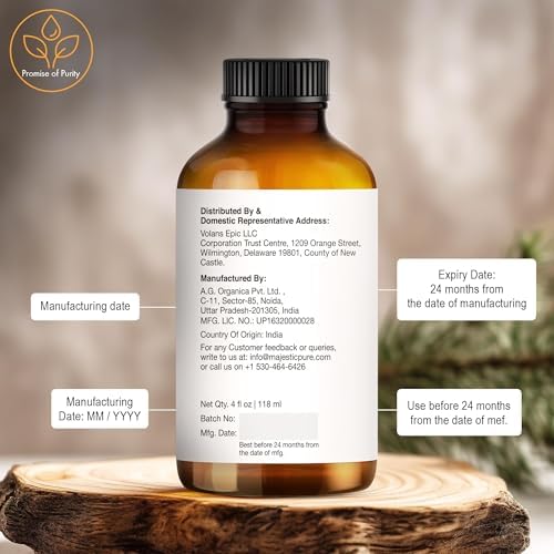 Majestic Pure Cedarwood Essential Oil for Diffuser - 4 Fl Oz