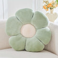 Kcvvcr Sage Green Flower Pillow, 14.9" Cute Flower Shaped Floor Pillow, Aesthetic Floral Plush Daisy Decorative Throw Pillows for Bed Sofa Couch