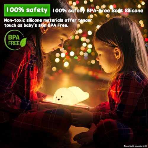 LOVERUIS Night Lights Squishy Light Dogs Colorful Night Light for Kids 1/3 Hours Timer Dimmable Puppy Gift Kid Dog Cute Decor
