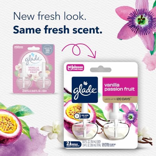 Glade PlugIns Air Freshener Refills, Vanilla Passion Fruit, 5 Count