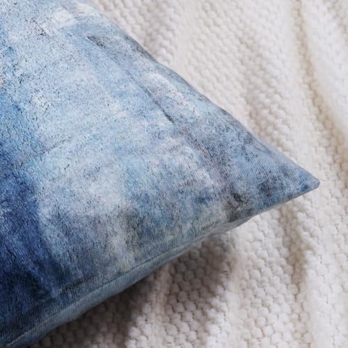 Throw Pillow Covers for Couch, 24x24 Inch, Set of 2, Grey Blue
