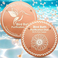 OICEME Bird Bath Purification Disk Pure Copper Outside Winter Solar Power Birdbath Wild Hummingbird Feeder Pedestal Fountain Cleaner Cage Dispenser Bowl Ground Safe Garden Gift Bird Daisy