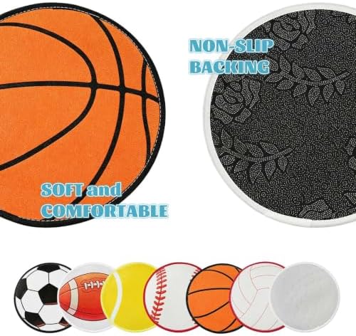 6 Pcs Kids Carpet Circle Seats 16" Kids Round Soft Warm Floor Rug