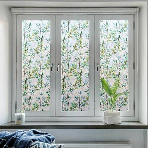 Ranzdn Window Privacy Film, Stained Glass Static Cling, 29.5" x 78.7"