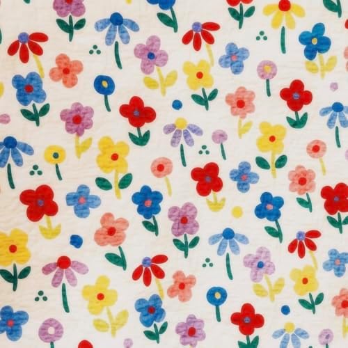 Bedding Fitted Sheet with Deep Pocket Mattress Cover Sheets,Colorful Flowers Printed Fabric Bed Sheets (Floral, Queen)