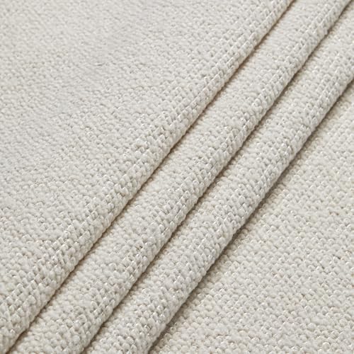 Queen 54" Harper Tall Headboard Wingback Upholstered Platform Bed Frame Premium Elegant Simplicity for Bedroom Strong Wood Slats Support No Box Spring Needed No Noise Cream White Boucle