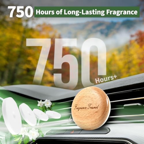 Car Air Freshener Vent Clip, Wooden Car Fragrance (Beech)