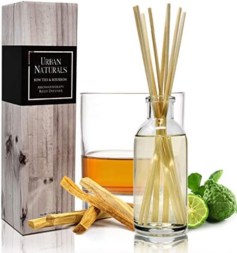 Urban Naturals Reed Diffuser Set, Bowties & Bourbon - Bathroom Shelf Décor
