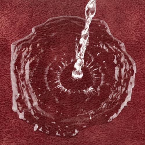 ADRIMER Oval Placemats Set of 4, Wipeable Faux Leather, Wine Red