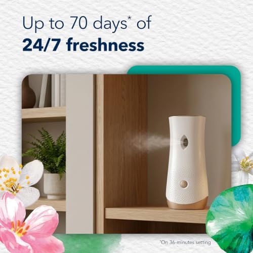 Glade Automatic Spray Refill Air Freshener, Dewdrop Petals, 2 Count