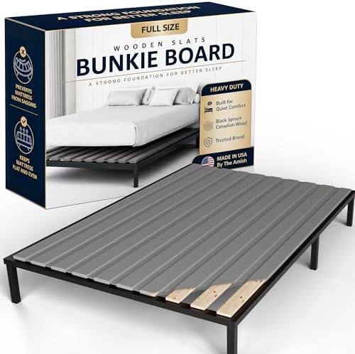 Treaton, 0.75-Inch Heavy Duty Vertical Wooden Bunkie Board/Bed Slats, Full, Grey