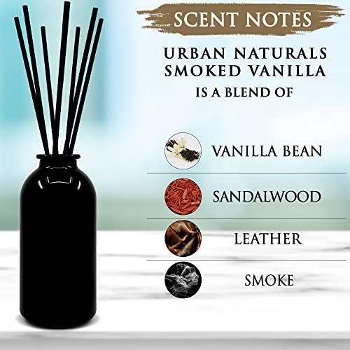 Urban Naturals Reed Diffuser Set, Smoked Vanilla - Bathroom Shelf Décor