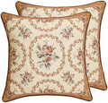patdrea Designer Vintage Square Throw Pillow Cover,18"x18",Set of 2