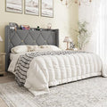 SHA CERLIN Full Size Bed Frame with Storage Headboard & Charging Station