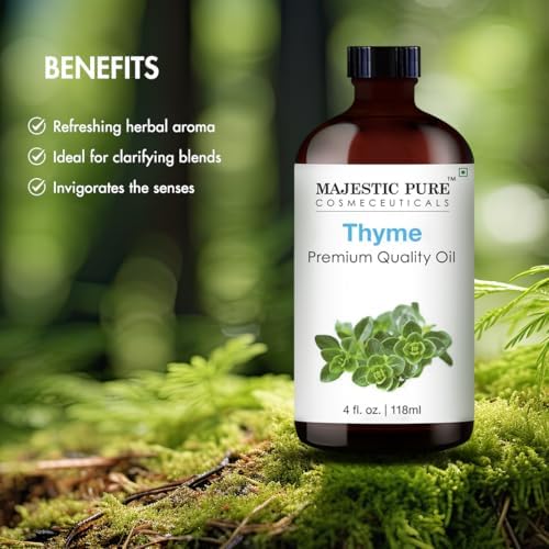 Majestic Pure Thyme Essential Oil for Diffuser - 4 Fl Oz