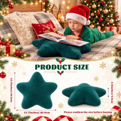 Soaoo 5 Pcs Star Fluffy Pillow Star Shape Pillow, Vintage Earth Tones