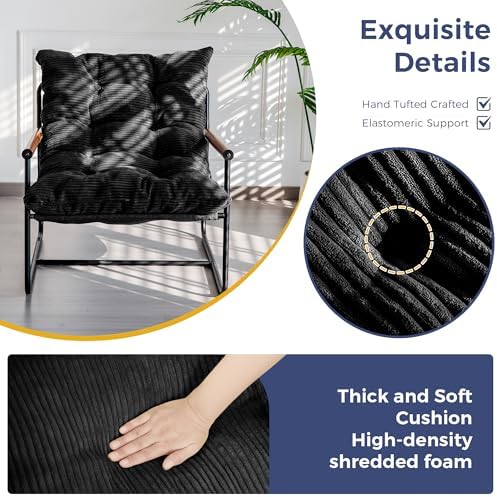 MAXYOYO Modern Accent Chair, Comfy Living Room Chair with Metal Frame