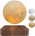 Floating 3D Moon Night Light Lamp | Magnetic Levitating LED Lamp for Bedroom with Wireless Charging | 3D Printed with 3 Color Modes & Spinning Capability
