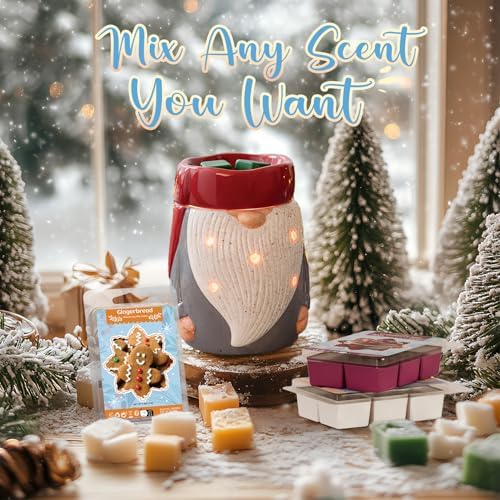 Winter Wax Melts Wax Cubes, SNOWSEN Strong Fragrance Soy Wax Cubes for Wax Warmer, Scented Wax Melts Gift Set, Gingerbread, Cranberry, Hot Chocolate, Christmas Wreath and More, Wax Melts Tarts -8 Pack