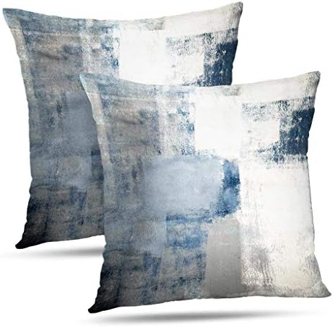 Throw Pillow Covers for Couch, 26x26 Inch, Set of 2, Grey Blue