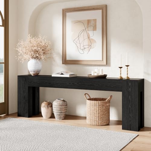 Epecoya 94.5 Inch Extra Long Console Table, Black