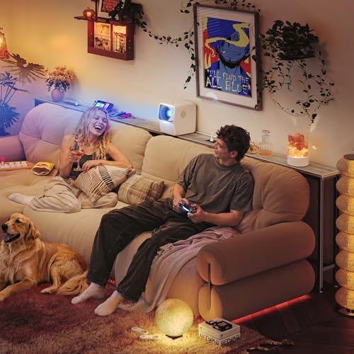 Huuger 110.2 Inch Behind Couch Table with 2 Power Outlets and USB-C Ports, Extra Long Narrow Sofa Table for Sectional Sofa, Skinny Console Table with Anti-Bump Pads, for Living Room, Oak