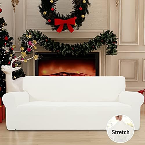 Easy-Going Stretch Oversized Sofa Couch Slipcover Washable Cream