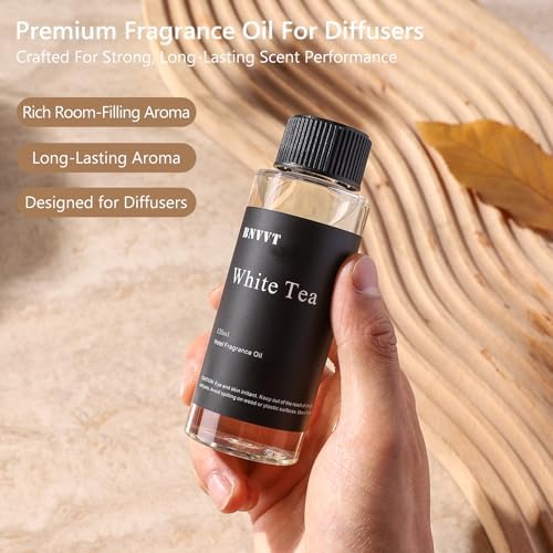 Hotel Diffuser Oil White Tea - The Iconic 5-Star Hotel Coastal Blend - Lemon Bergamot Sea Breeze - 120 mL Premium Fragrance Oil for Ultrasonic and Waterless Diffusers and Crafting