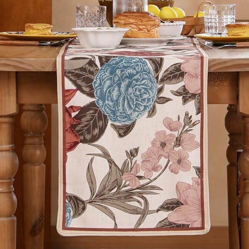 bilin gaier Designer Vintage French Table Runner,87"x12"