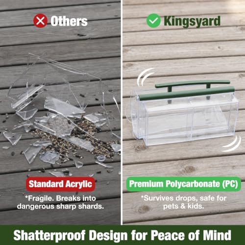 Kingsyard Window Bird Feeder with 4 Extra Strong Suction Cups