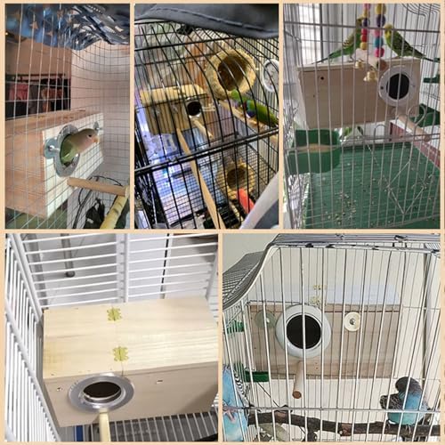 PINVNBY Parakeet Nesting Box for Cage,Bird Breeding Box for Cage(XL)