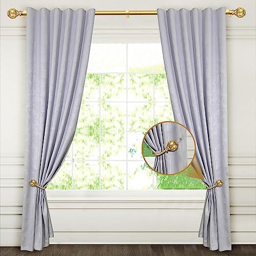 KAMANINA Decorative Curtain Drapery Holdbacks, Wall Mounted, 2 Pack Gold