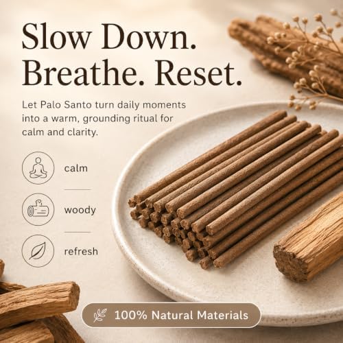 Kyoto Palo Santo Incense Sticks - Japanese Aroma, Ideal for Relaxation & Meditation, Approx. 60 Sticks (0.044 Pounds) - Premium Quality Incense for Spiritual & Home Use Nagomikobo