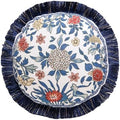 patdrea Designer Vintage Chinoiserie Throw Pillow Cover,Diameter 16"