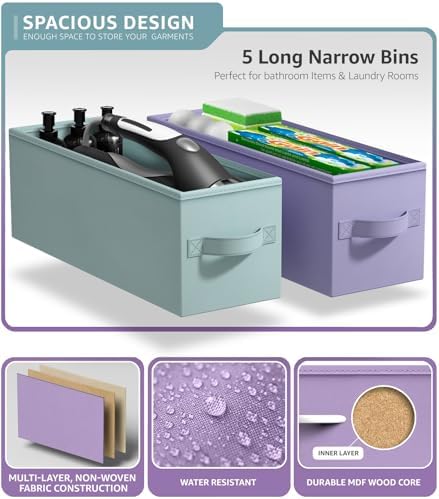 Sorbus 5-Drawer Narrow Dresser for Bedroom (Pastel)