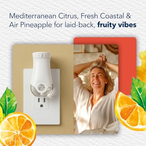 Glade PlugIns Air Freshener Refills, Coastal Sunshine Citrus, 5 Count