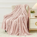 Aganear Fleece Throw Blanket for Couch Sofa 50"x60" Pink